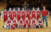 24 March 2009; The Abbey Vocational School, Donegal team. U16B Boys, Schools League Finals, St. Aidan's Christian Brothers Whitehall v Abbey Vocational School Donegal, National Basketball Arena, Tallaght, Dublin. Photo by Sportsfile