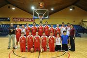 25 March 2009; The Colaiste an Spioraid Naoimh team. St. Patricks College Ballymena, Co. Antrim v Colaiste an Spioraid Naoimh, Bishopstown, Cork - U19B Boys - Schools League Finals, National Basketball Arena, Tallaght, Dublin. Picture credit: Stephen McCarthy / SPORTSFILE