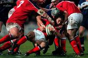3 November 2000; Tom Tierney of Munster in action against Liam Toland of Leinster during the Guinness Interprovincial Championship match between Leinster and Munster at Donnybrook in Dublin. Photo by Brendan Moran/Sportsfile