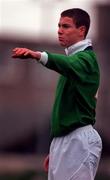 7 November 2000; Derek Tyrell of Republic of Ireland during the under 15 friendly match between Republic of Ireland and Holland at Cathal Brugha Barracks, Rathmines in Dublin. Photo by Brendan Moran/Sportsfile