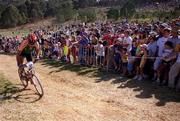 25 September 2000; Robin Seymour of Ireland competing in the mens mountain bike race during the Olympic games in Fairfield City Farm, Sydney West, Australia. Photo by Brendan Moran/Sportsfile