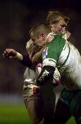 11 November 2000; Steve Prescott of Ireland is tackled by Stuart Fielden of England during a Rugby League World Cup match between England and Ireland at Headingley in Leeds, England. Photo by Matt Browne/Sportsfile