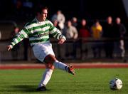 12 November 2000; Marc Kenny of Shamrock Rovers scores his sides first goal during the Eircom League Premier Division match between Shamrock Rovers and Kilkenny City at Morton Stadium in Dublin. Photo by Matt Browne/Sportsfile