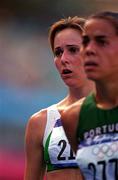 27 September 2000; Ireland's Breda Dennehy Willis, left, following the womens 5000m during the Sydney Olympics at Sydney Olympic Park in Sydney, Australia. Photo by Brendan Moran/Sportsfile