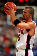 21 September 2000; Jason Kidd of USA during the basketball match between USA and Lithuania in The Dome, Sydney Olympic Park, Homebush Bay, Sydney, Australia. Photo by Brendan Moran/Sportsfile