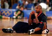 21 September 2000; Vin Baker of USA during the basketball match between USA and Lithuania in The Dome, Sydney Olympic Park, Homebush Bay, Sydney, Australia. Photo by Brendan Moran/Sportsfile