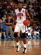21 September 2000; Alonzo Mourning of USA during the basketball match between USA and Lithuania in The Dome, Sydney Olympic Park, Homebush Bay, Sydney, Australia. Photo by Brendan Moran/Sportsfile