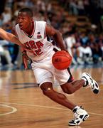 21 September 2000;Ray Allen of USA during the basketball match between USA and Lithuania in The Dome, Sydney Olympic Park, Homebush Bay, Sydney, Australia. Photo by Brendan Moran/Sportsfile