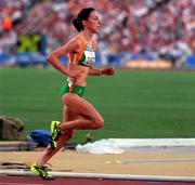23 September 2000; Rosemary Ryan of Ireland during the Women's 5000m heat at Stadium Australia, Sydney Olympic Park, Homebush Bay, Sydney, Australia. Photo by Brendan Moran/Sportsfile
