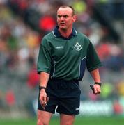 1 October 2000; Referee Christy Haughney during the All-Ireland Ladies Junior Football Final match between Down and Galway at Croke Park in Dublin. Photo by Ray Lohan/Sportsfile