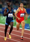 23 September 2000; Michael Johnson of USA during the mens 400m. Sydney Olympic Park, Homebush Bay, Sydney, Australia. Photo by Brendan Moran/Sportsfile