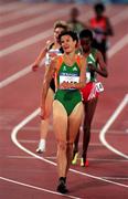 25 September 2000; Sonia O'Sullivan of Ireland after finishing second to Gabriela Szabo of Romania in the womens 10,000m final during the Sydney Olympics at Sydney Olympic Park in Sydney, Australia. Photo by Brendan Moran/Sportsfile