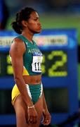 23 September 2000; Cathy Freeman of Australia during the Womens 400m Final, Stadium Australia, Sydney Olympic Park, Homebush Bay, Sydney, Australia. Photo by Brendan Moran/Sportsfile