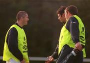 13 November 2000; Pictured are from left Robbie Keane, Jason Gavin and Richard Dunne during Republic of Ireland Soccer training at Frank Cooke Park, Glasnevin in Dublin. Photo by David Maher/Sportsfile