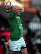 11 November 2000; Keith Wood of Ireland during the International Rugby friendly match between Ireland and Japan at Lansdowne Road in Dublin. Photo by Ray Lohan/Sportsfile