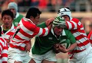 11 November 2000; Malcolm O'Kelly of Ireland in action against Japan during the International Rugby friendly match between Ireland and Japan at Lansdowne Road in Dublin. Photo by Ray Lohan/Sportsfile