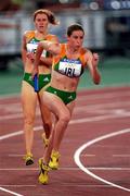 29 September 2000; Martina McCarthy of Ireland competing in the womens 4x400m relay during the Sydney Olympics at Stadium Australia in Sydney. Photo by Brendan Moran/Sportsfile