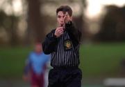 12 November 2000; Referee Damian Hancock during the Allianz National Football League Division 1B match betweeen Meath and Sligo at Pairc Tailteann, Navan in Meath. Photo by Damien Eagers/Sportsfile