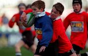 11 November 2000; Schoolkids playing in the Ford Tag Rugby Event at Lansdowne Road in Dublin. Photo by Damien Eagers/Sportsfile