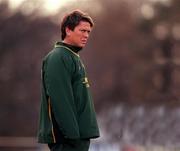 16 November 2000; South Africa's Coach Harry Viljoen  pictured in pensive mood during the South African training session in Blackrock Rugby Club in Stradbrook Rd.. Rugby. Picture credit; Aoife Rice/SPORTSFILE