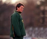 16 November 2000; South Africa's Coach Harry Viljoen  pictured in pensive mood during the South African training session in Blackrock Rugby Club in Stradbrook Rd.. Rugby. Picture credit; Aoife Rice/SPORTSFILE