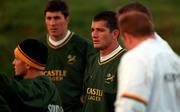 12 November 2000; Joost van de Westhuizen during the South African training session in Blackrock Rugby Club in Stradbrook Road, Dublin. Photo by Matt Browne/Sportsfile