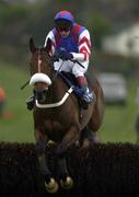 18 November 2000; Looks Like Trouble with Richard Johnson up jumps the last to win the James Nicholson Wine Merchant Champion Steeplechase at Down Royal in Down. Photo by Matt Browne/Sportsfile