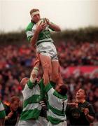19 November 2000; Gary Longwell, Ireland takes the in the lineout with help from John Hayes and No1 Peter Clohessy. Ireland v South Africa, International friendly, Lansdowne Road, Dublin. Rugby. Picture credit; Matt Browne/SPORTSFILE
