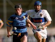 8 October 2000; Pat Fitzgerald of UCD in action against Paddy Roberts of St Vincents during the Dublin Senior Hurling A Championship Final match between University College Dublin and St Vincents at Parnell Park in Dublin. Photo by Ray Lohan/Sportsfile