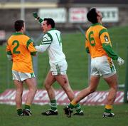 26 November 2000; Stephen Maguire of Fermanagh celebrates scoring his sides first goal during the Allianz National Football League Division 1B match between Meath and Fermanagh at Pairc Tailteann in Navan. Photo by Aoife Rice/Sportsfile