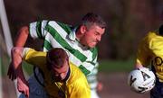 26 November 2000;  Tony Cousins of Shamrock Rovers in action against Jonathan Minnock of Finn Harps during the eircom League Premier Division match between Shamrock Rovers and Finn Harps at Morton Stadium in Dublin. Photo by David Maher/Sportsfile