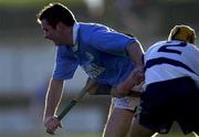 26 November 2000; Tomas Dermody of Graigue Ballycallan is tackled by Briab Walton of UCD during the AIB Leinster Senior Hurling Championship Final between Graigue Ballycallan and University College Dublin at Nowlan Park in Kilkenny. Photo by Ray McManus/Sportsfile