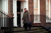 27 November 2000; Des Casey, honorary secretary FAI and UEFA Executive Member arrives for a meeting at the FAI Headquarters at Merrion Square in Dublin. Photo by David Maher/Sportsfile