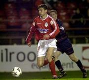 24 November 2000; Jim Crawford of Shelbourne during the Eircom League Premier Division match between Shelbourne and St Patrick's Athletic at Tolka Park in Dublin. Photo by David Maher/Sportsfile