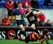 2 December 2000; Shane Cullen of Terenure in action against Mark Woods of Lansdowne during the AIB League Division 1 match between Lansdowne and Terenure at Lansdowne Road in Dublin. Photo by David Maher/Sportsfile