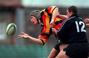 2 December 2000; Stephen O'Connor of Lansdowne is tackled by John Caffrey of Terenure during the AIB League Division 1 match between Lansdowne and Terenure at Lansdowne Road in Dublin. Photo by David Maher/Sportsfile