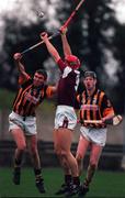 3 December 2000; J.P. Corcoran of Kilkenny in action against Declan O'Brien of Galway during the 1999 Oireachtas Hurling Final between Galway and Kilkenny in Nenagh, Tipperary. Photo by Ray McManus/Sportsfile