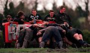 4 December 2000; John O'Connor, Shane Byrne, Peter Cohessy, Emmet Byrne and Mick Galwey take a break during training at the ALLSA Sportsgrounds in Dublin Airport, Dublin. Photo by Aoife Rice/Sportsfile