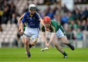 12 September 2015; Jamie Byrne, Wicklow, in action against Colm McGrath, Meath. Bord Gais Energy GAA Hurling All-Ireland U21 B Championship Final, Meath v Wicklow, Semple Stadium, Thurles, Co. Tipperary. Picture credit: Brendan Moran / SPORTSFILE