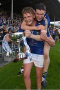 12 September 2015; Wicklow's Padraig Doyle, left, and Daniel Staunton celebrate with the cup after the game. Bord Gais Energy GAA Hurling All-Ireland U21 B Championship Final, Meath v Wicklow, Semple Stadium, Thurles, Co. Tipperary. Picture credit: Brendan Moran / SPORTSFILE