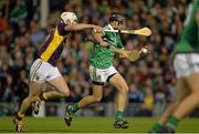12 September 2015; Colin Ryan, Limerick, in action against Liam Ryan, Wexford. Bord Gais Energy GAA Hurling All-Ireland U21 Championship Final, Limerick v Wexford, Semple Stadium, Thurles, Co. Tipperary. Picture credit: Brendan Moran / SPORTSFILE
