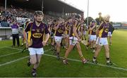 12 September 2015; The Wexford team make their way to the pitch after the national anthem. Bord Gais Energy GAA Hurling All-Ireland U21 Championship Final, Limerick v Wexford, Semple Stadium, Thurles, Co. Tipperary. Picture credit: Brendan Moran / SPORTSFILE