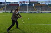 12 September 2015; Marty Morrissey competes in the half-time Crossbar Challenge. Bord Gais Energy GAA Hurling All-Ireland U21 Championship Final, Limerick v Wexford, Semple Stadium, Thurles, Co. Tipperary. Picture credit: Brendan Moran / SPORTSFILE