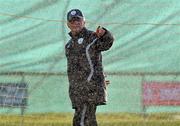 26 March 2009; Republic of Ireland manager Giovani Trapattoni during a downpour at squad training ahead of their 2010 FIFA World Cup Qualifier against Bulgaria on Saturday. Gannon Park, Malahide, Co. Dublin. Picture credit: Pat Murphy / SPORTSFILE