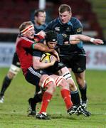 27 March 2009; Calum Forrester, Glasgow, in action against Mick O'Driscoll,  Munster. Magners League, Glasgow v Munster, Firhill Arena, Glasgow, Scotland. Picture credit; Dave Gibson / SPORTSFILE