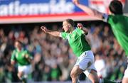 28 March 2009; Warren Feeney, Northern Ireland, celebrates after scoring his side's first goal. 2010 FIFA World Cup Qualifier, Northern Ireland v Poland, Windsor Park, Belfast, Co. Antrim. Photo by Sportsfile