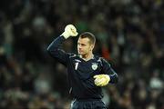 28 March 2009; Republic of Ireland goalkeeper Shay Given celebrates their early goal. 2010 FIFA World Cup Qualifier, Republic of Ireland v Bulgaria, Croke Park, Dublin. Picture credit: Stephen McCarthy / SPORTSFILE