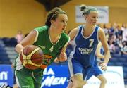 26 March 2009; Orla O'Donovan, Colaiste Na Sceilge, in action against Laura Judge, Gortnor Abbey. U16B Girls - Schools League Finals, Gortnor Abbey, Crossmolina, Co. Mayo v Colaiste Na Sceilge, Cahirciveen, Co. Kerry. National Basketball Arena, Tallaght, Dublin. Picture credit: Stephen McCarthy / SPORTSFILE