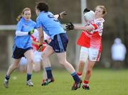 27 March 2009; Elenor Ahern, Loretto, in action against Sinead Kenny, Convent of Mercy. Pat the Baker Post Primary Schools Senior A Final, Loretto, Fermoy v Convent of Mercy, Roscommon, St Rynaghs, Banagher, Co. Offaly. Picture credit: Brian Lawless / SPORTSFILE
