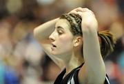 28 March 2009; A dejected Emma Sherwood, Scruffy St. Paul’s, after the final buzzer. Basketball Ireland’s Women’s Division One Final, Sligo All Stars v Scruffy St. Paul’s, Aura Complex, Letterkenny, Co. Donegal. Picture credit: Brendan Moran / SPORTSFILE